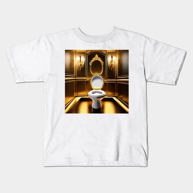 Toilet in a rich environment Kids T-Shirt by Marccelus